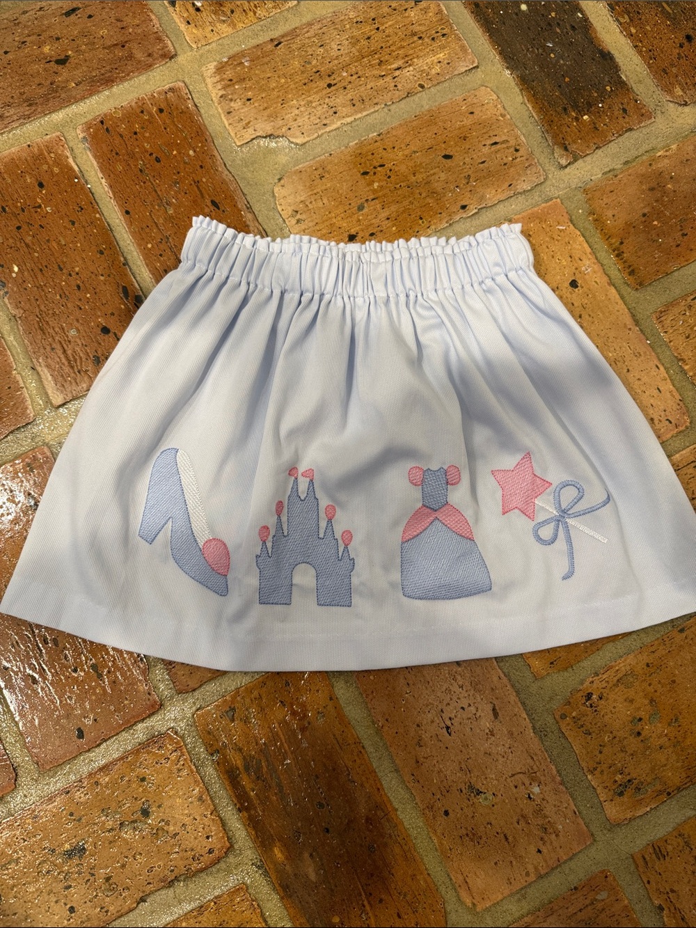 Lulu Bebe princess embroidered blue skirt - Size 7